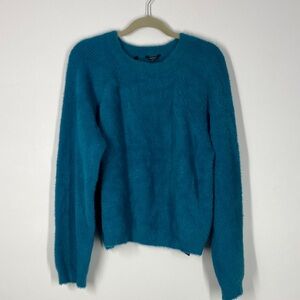 New Buffalo David Bitton Teal Women's Crew Neck Sweater